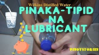 Tinamaan ng Tamod ang Lens ng Canon Camera + Handjob ng Horny Pinay Gamit ang Wilkins Mineral Water