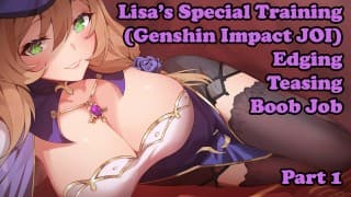 Hentai JOI - Lisa 的特别培训课程，第 1 节（边缘、戏弄、胸部工作、Genshin Impact）