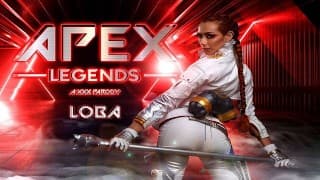 讨厌的拉丁裔维罗妮卡·莱尔 饰演 APEX LEGENDS LOBA 获得肛门他妈的 VR 色情片