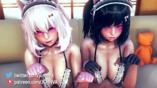 Neko chan 服务！特别 ： 2 Cats & Dog [3D] [Futa] [Honey Select2]