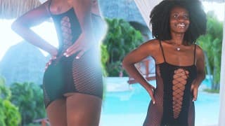 Sexy Lingerie Try On by Stunning Chocolate Model (Mrs Cookie Brownie)