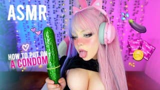 ASMR Amy B 💦🥒 如何把避孕套戴在你的..（ 18+ ASMR 🔥 热 ASMR 🔥 ）