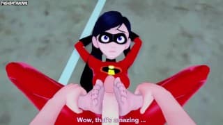 Hentai POV Feet 超人总动员 Violet Parr