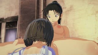 Detective Conan - Suzuki Sonoko and Kazuha Toyama Lesbian 3D Hentai