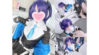 💙 【Aliceholic13】Hayase Yuka Blue Archive Cosplay OfficeLove 无尽中出合辑