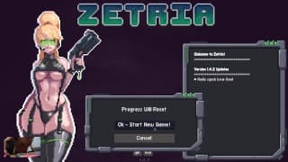 Zetria 无尽像素射击游戏热金发女郎巨乳他妈的怪物