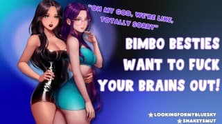 Bimbo Besties Want To Fuck Your Brains Out | feat. LookingForMyBlueSky [Threesome] [Audio Porn]