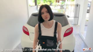 Beauty Auto-Mechanic Deepthroat, Rough Fucks and Gets Facial POV