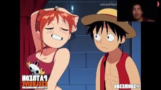 Nami tries to take Luffy's treasure and ends up getting fucked and filled with semen uncensored hent