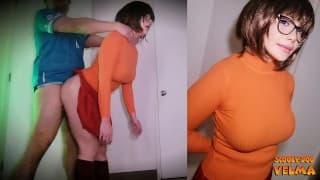 Velma Cosplay 在万圣节狠狠地操了 - SweetDarling