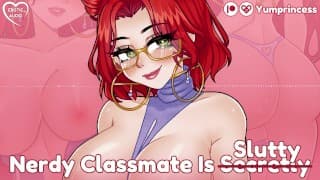 班上的书呆子女孩偷偷是个花痴！音频 HENTAI |色情角色扮演 |POV音频动漫