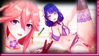 Genshin 💦  Yae Miko & Raiden Ei Experiences PORN! | Anime MILF Hentai R34 SEX JOI MOMMY