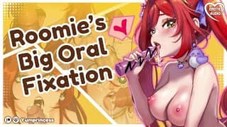 Hey Roomie, Can You Cure My Oral Fixation? [ASMR RP] [Facefucking] [Sassy] [Creampie] [Hentai]