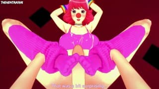 来自 Ace Attorney 的 Geiru Toneido 给你一个足交动漫 POV