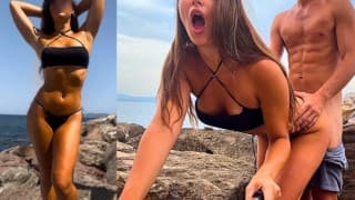 ⚠️⚠️ INFLUENCER famosa (e fidanzata!) SI FA INCULARE dietro uno SCOGLIO in Costa Smeralda ⚠️⚠️