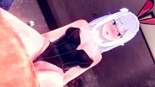 EMILIA IN BUNNY GIRL SUIT DOES DIRTY NAUGHTY THINGS 🔥 RE ZERO HENTAI