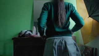 Colegiala Sophia Arreglandose Para ir a la Escuela! Cogemos Antes de ir al Colegio! Video casero! HD