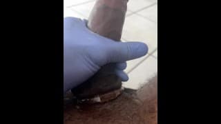 用我的手套磨边