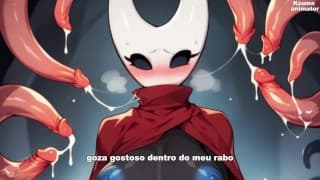 Hollow Knight gozando no pau de um humano - Hentai JOI Punheta Guiada