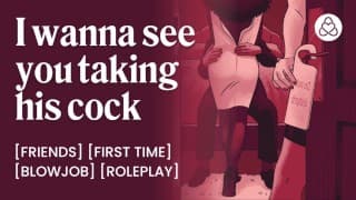 深操屄她的内射双渗透ASMR |双性恋BDSM三人行 |绑在屋顶上